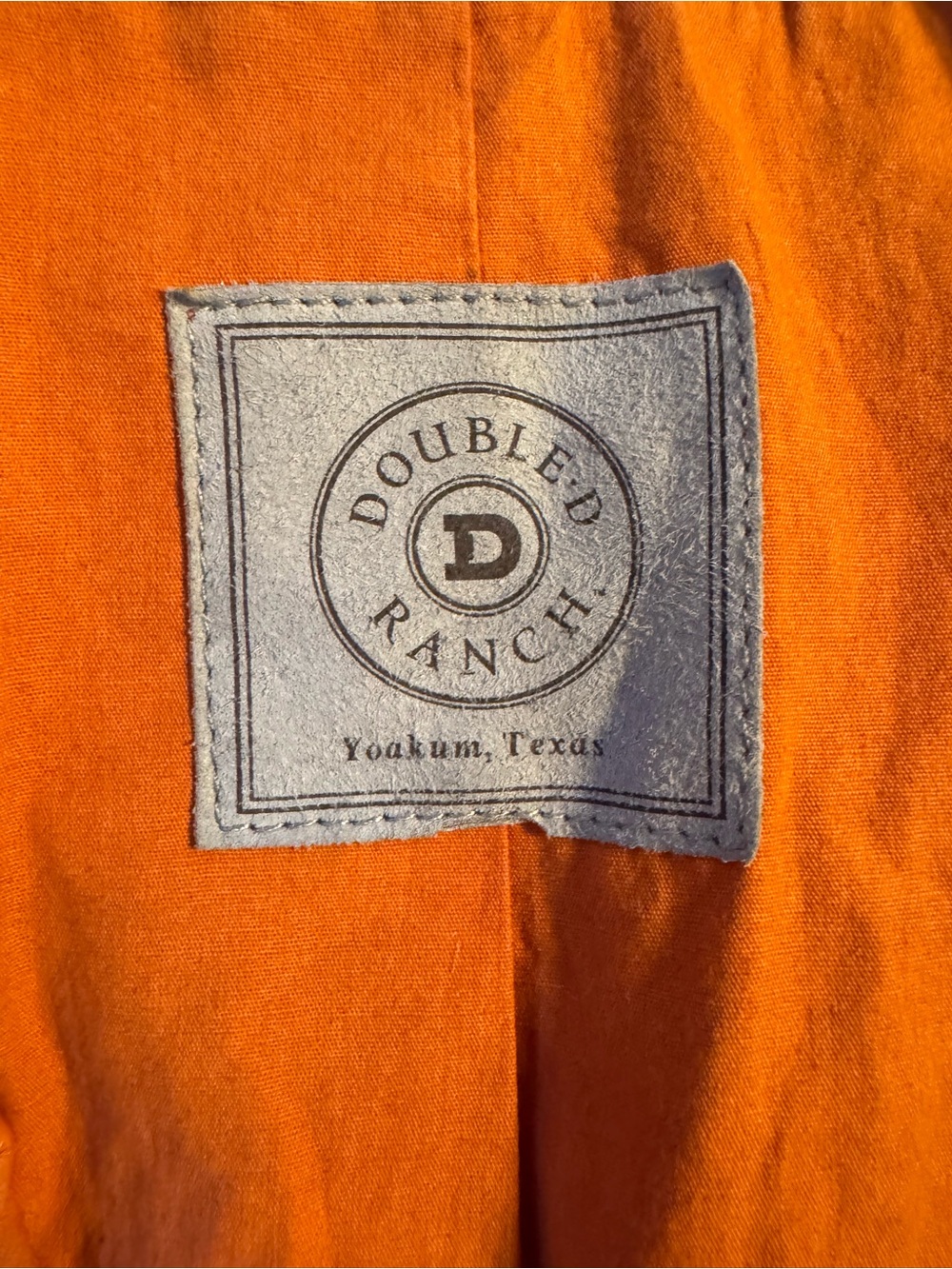 Double D Ranch Orange Leather Silver Studded Jacket - Picture 5 of 11